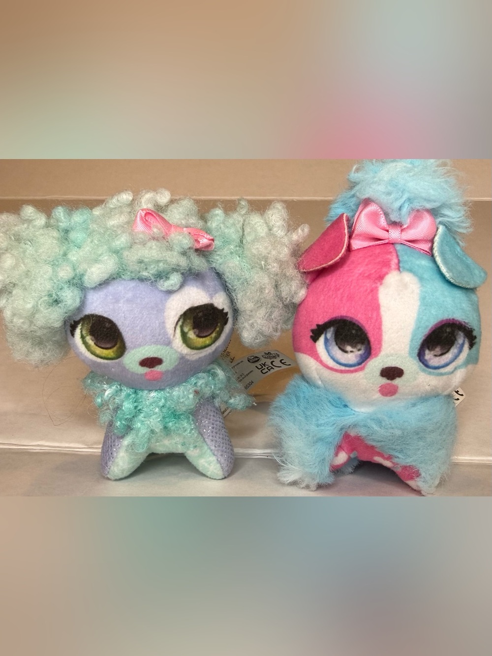 Spin Master Present Pets Minis Plush Lot of 2 Pastel Puppy Dog Stuffed Animals